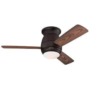 Halley 44 in. LED Indoor/Outdoor Black-Bronze Smart Ceiling Fan with Remote Control