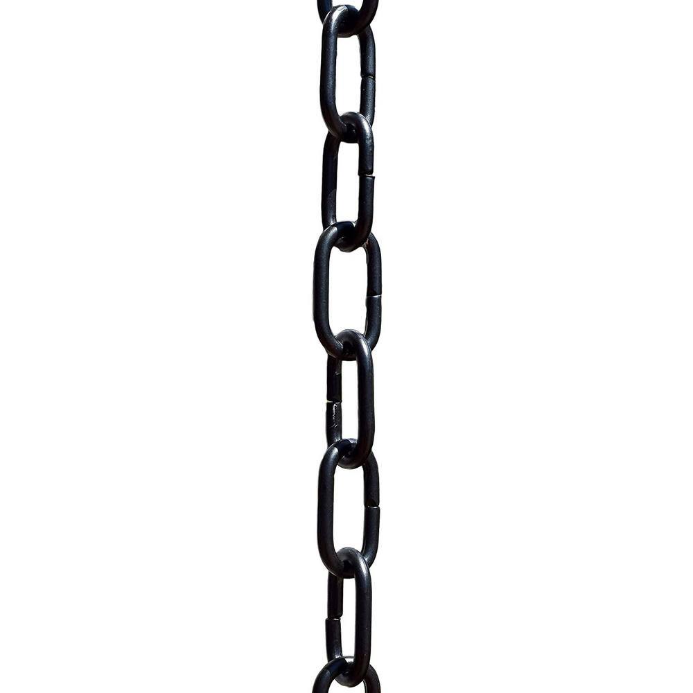 8.5-Foot Black Aluminum Traditional Link Rain Chain