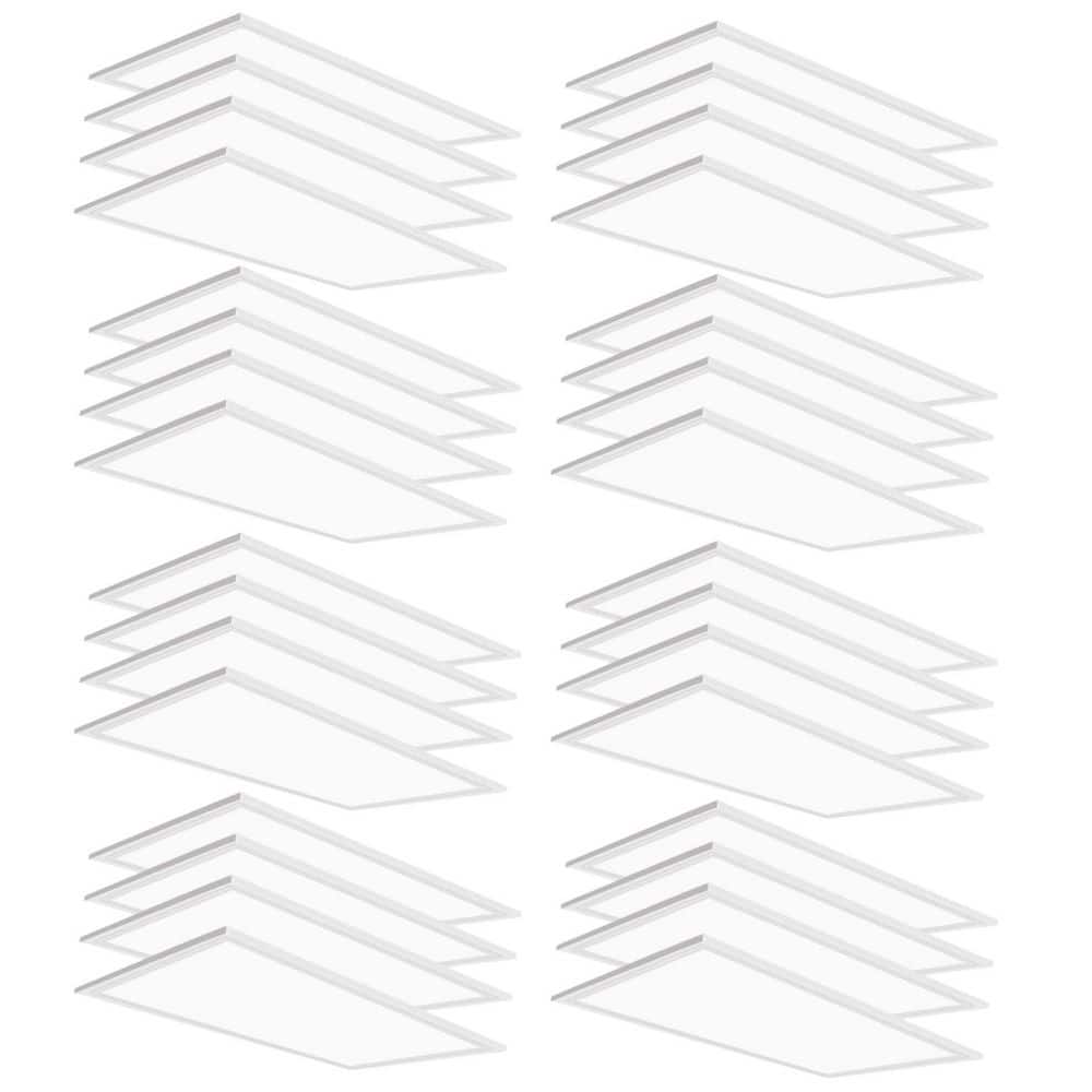 2 ft. x 4 ft. 7800 Lumens Integrated LED Panel Light 5000K 24in x 48in LED Drop Ceiling Light for Office (32-Pieces) price history on PriceWatchPro