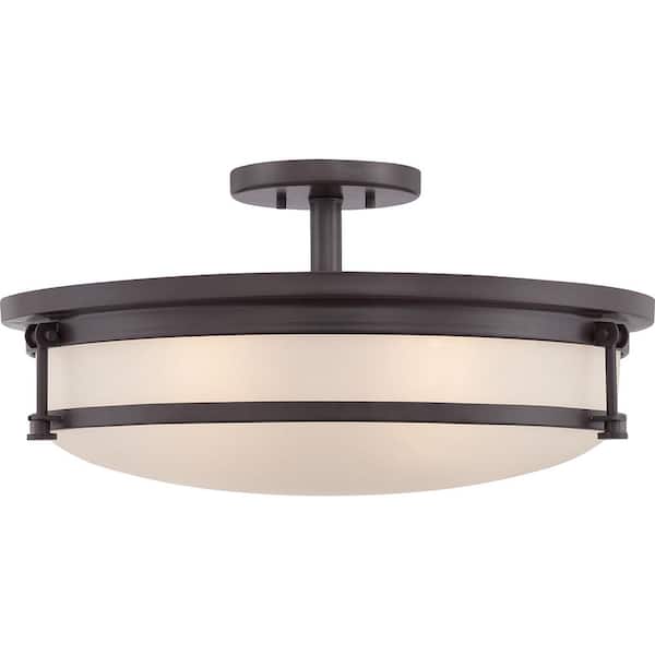 Quoizel Sailor 20 in. 5-Light Western Bronze Semi-Flush Mount