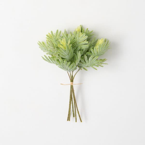 SULLIVANS Artificial 16 in. Green Fuzzy Leaf Bush