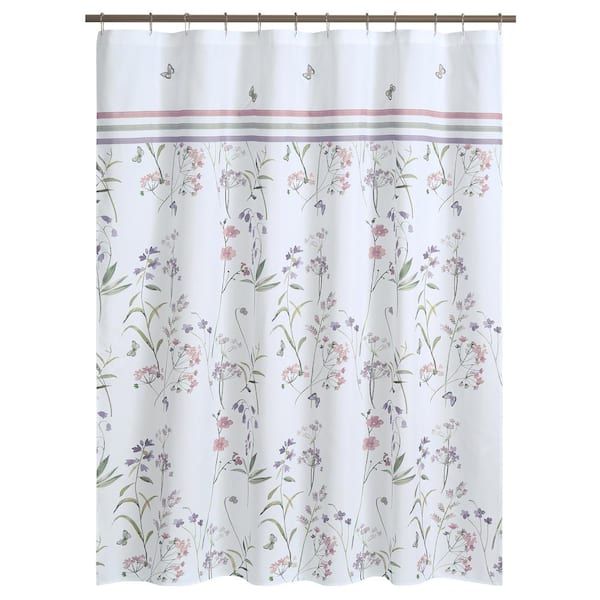 Unbranded Nola Lilac Polyester Shower Curtain 72 x 70 in.