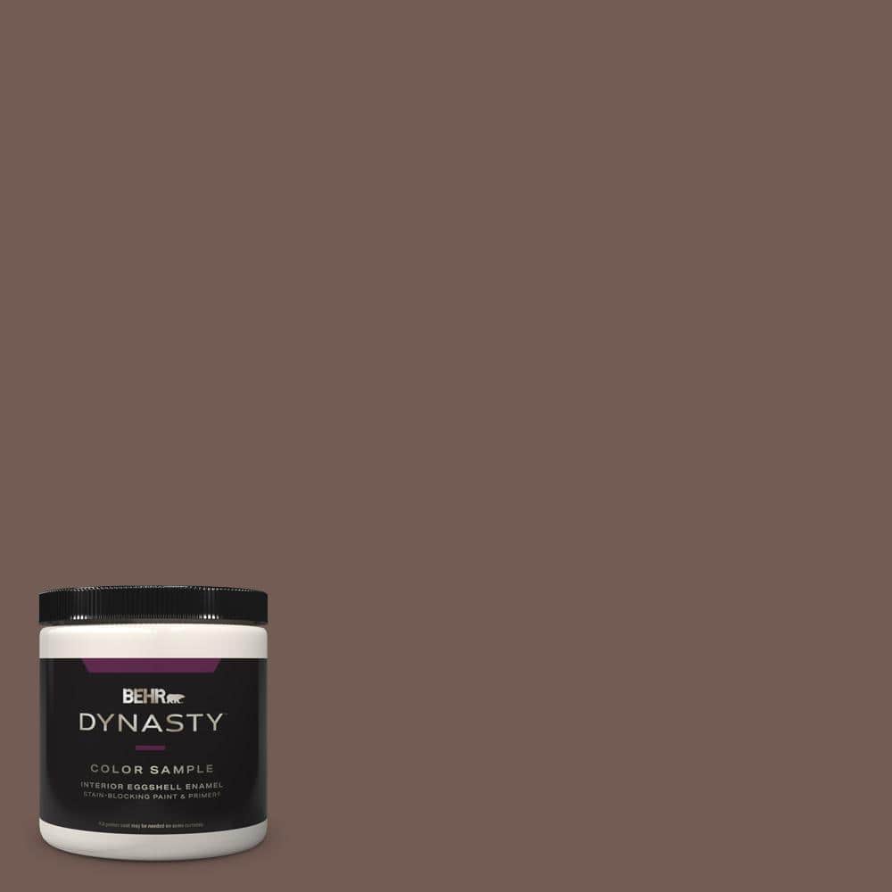 BEHR DYNASTY 8 oz. #220F-7 Yorkshire Brown Eggshell Enamel Stain ...
