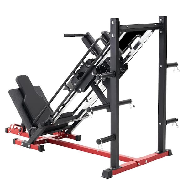 Adjustable Leg Press Hack Squat Machine for Home Gym, Linear Bearing Leg Press Combo with Weight Storage for Quads