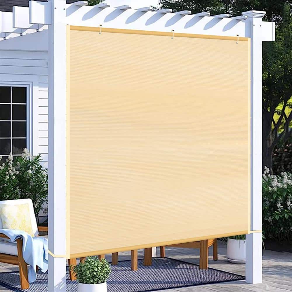 Shatex 6 ft. x 4 ft. Wheat Sun Shade Fabric for Pergola Cover Porch  Vertical Screen E2H0604 - The Home Depot