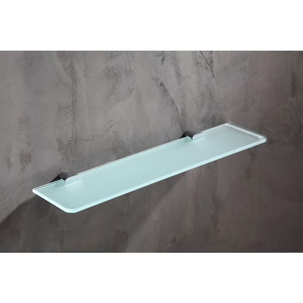 Essence Series 19.69 in. Glass Shelf in Polished Chrome Essence Series 19.69 in. Glass Shelf in Polished Chrome