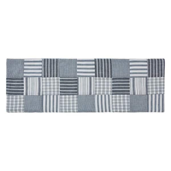 Sawyer Mill 8 in. W x 24 in. L Blue Quilted Patchwork Cotton Table Runner