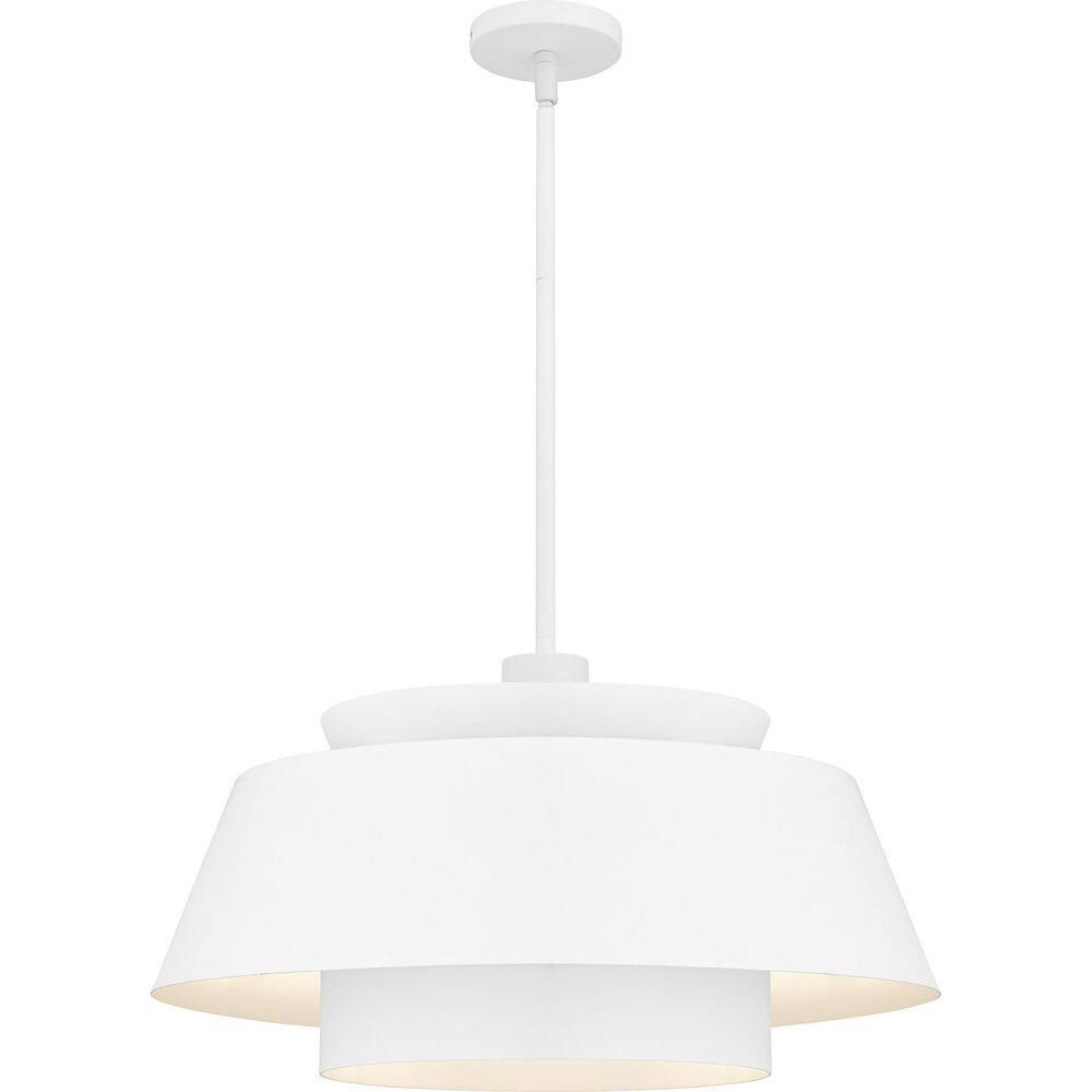 Lumi 3-Light Matte White Pendant Light with Metal Shade price history on PriceWatchPro