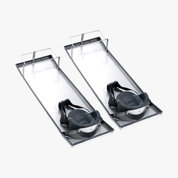 Concrete Knee Boards Stainless Steel, Concrete Knee Pads Moving Sliders, 30 in. x 10 in. Concrete Sliders