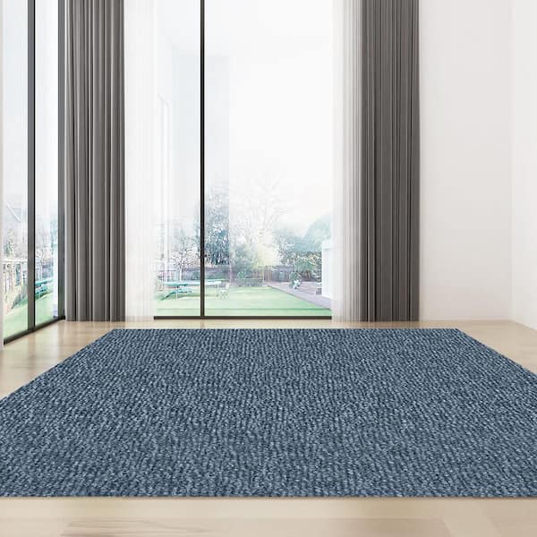 Gray Marine Carpet 6 ft. x 13.1 ft. Polyester Texture Blue Boat Carpet Rugs Rugs Water-Proof Full Roll Carpet