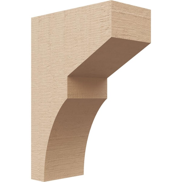 Ekena Millwork 3 in. x 9 in. x 6 in. Classic Monterey Rough Cedar Woodgrain TimberThane Corbel, Primed Tan