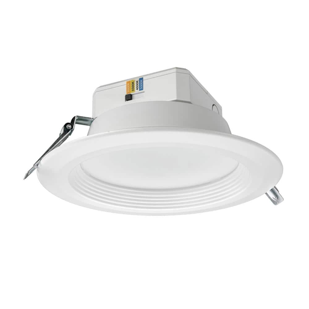 Reviews For ETi 8 In. Canless White Adjustable CCT 3000 Lumens New ...