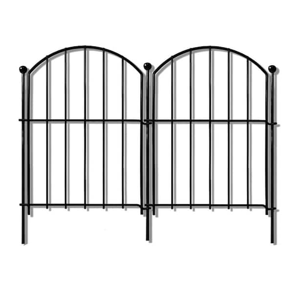 Phewnyzo 17 in. Metal Garden Fence 10 Pack Rustproof No Dig Animal Barrier Arched Flower Bed Edging