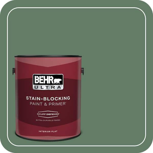 BEHR ULTRA 1 gal. #S410-6 Greener Pastures Extra Durable Flat Interior Paint & Primer