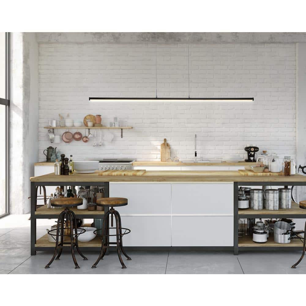 Conley 39.5" Black LED Linear Pendant Light