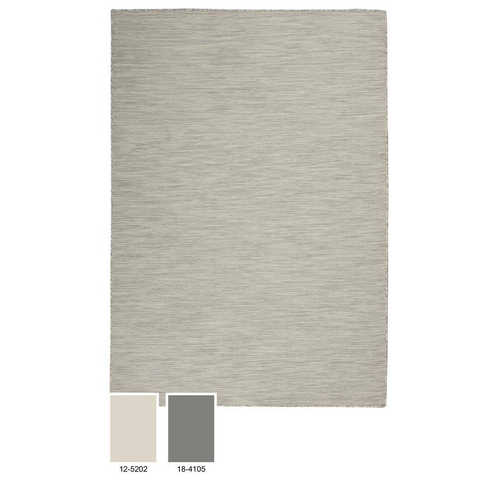 Light Grey Synthetic Flat Woven Runner Rug 2'2" x 10'