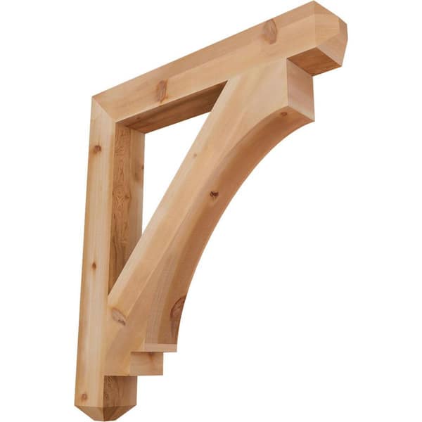 Ekena Millwork 5.5 in. x 48 in. x 42 in. Western Red Cedar Imperial Craftsman Smooth Bracket
