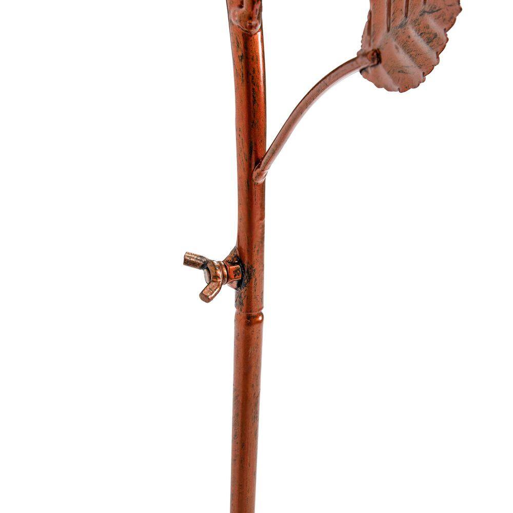 Copper Powder-Coated Iron Twirling Twigs 48" Garden Wind Spinner