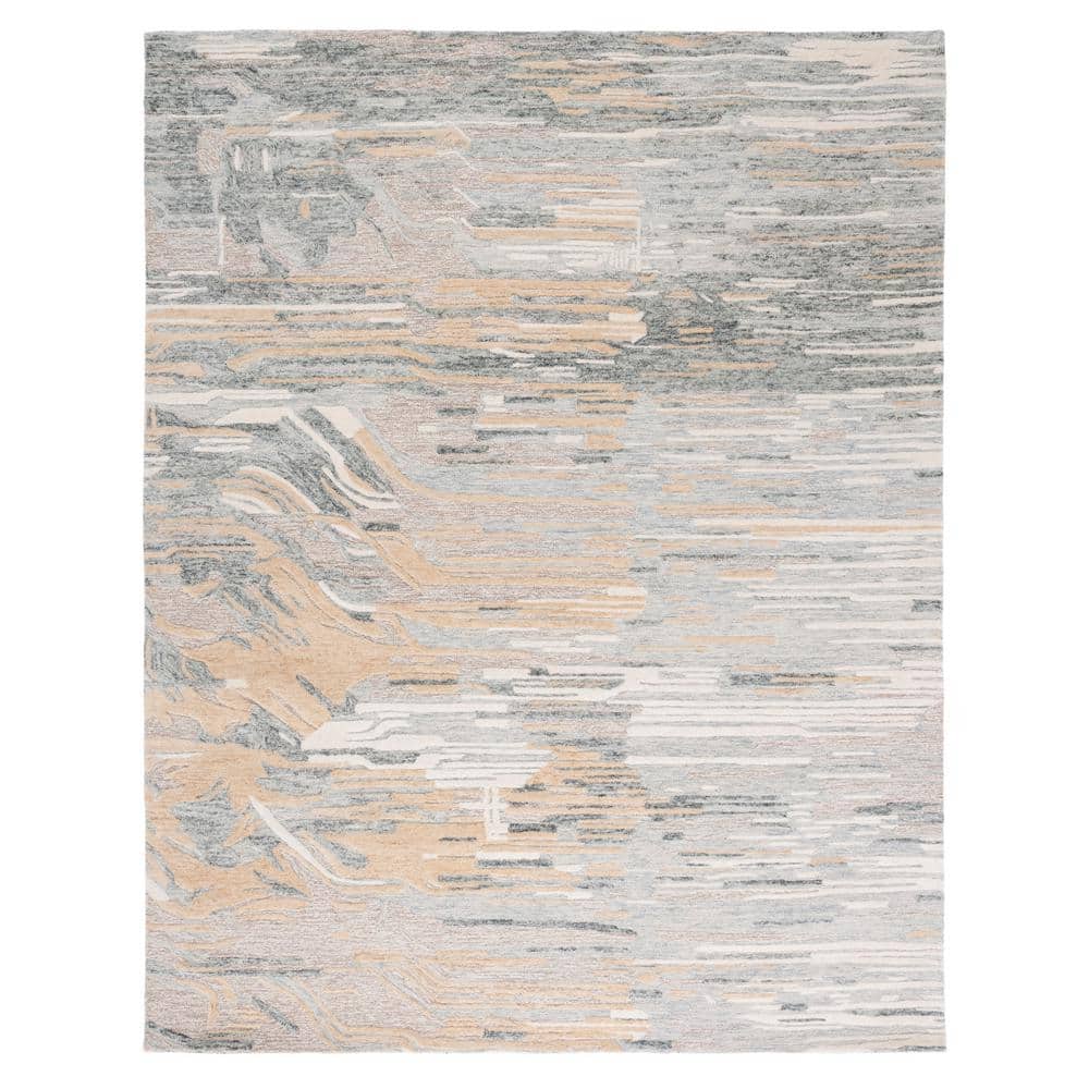 Hand-Tufted Natural Gold Wool 8' x 10' Area Rug