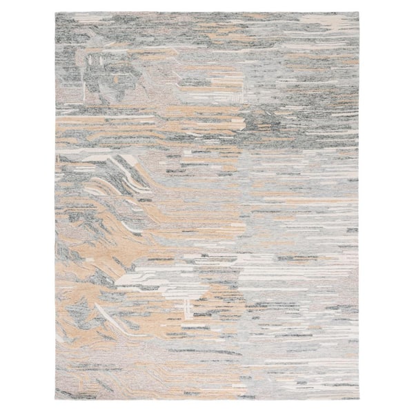 SAFAVIEH Metro Natural/Gold 8 ft. x 10 ft. Abstract Area Rug