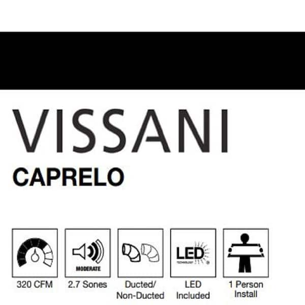 Vissani Caprelo 30 in. 320 CFM Convertible Under Cabinet Range Hood in  Stainless Steel with LED Lighting and Charcoal Filter QR254S - The Home  Depot