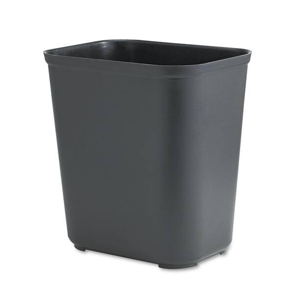 Rubbermaid Commercial 7 Gal. Black Fire-Resistant Rectangular Plastic ...