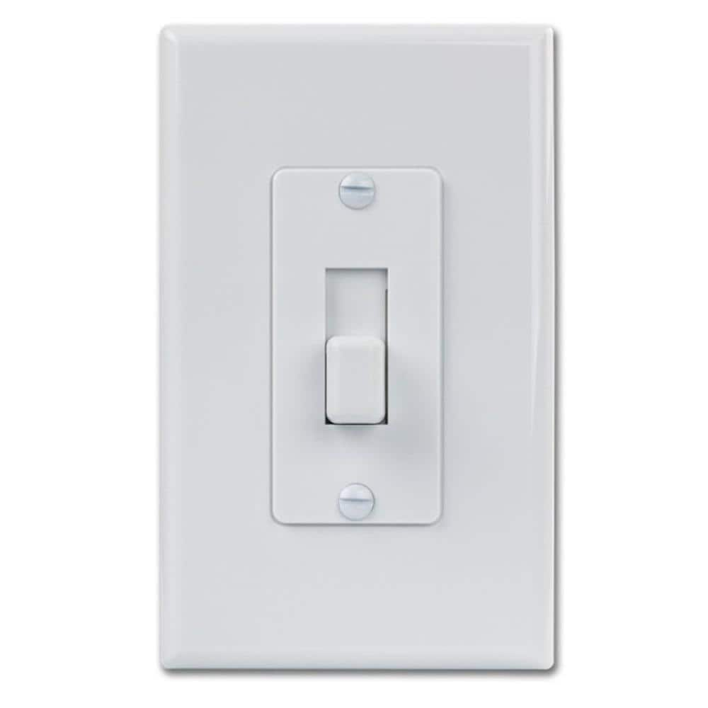 1-Gang White Toggle Midway/Maxi Sized Cover-Up Plastic Wall Plate, Smooth Finish (PPCSW-T)