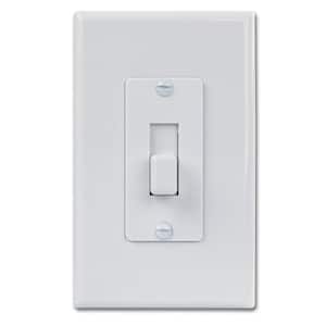 1-Gang White Toggle Midway/Maxi Sized Cover-Up Plastic Wall Plate, Smooth Finish