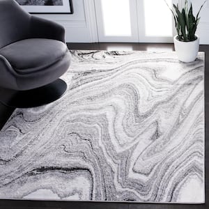 Amelia Light Gray/Ivory 5 ft. x 8 ft. Abstract Gradient Area Rug