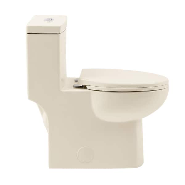 Swiss Madison Classe 1-Piece 1.1/1.6 GPF Dual Flush Elongated Toilet in Bisque Seat Included