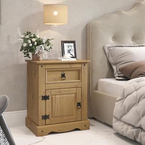 Classic Cottage Corona Brown 1 Drawer 21 in. W Nightstand