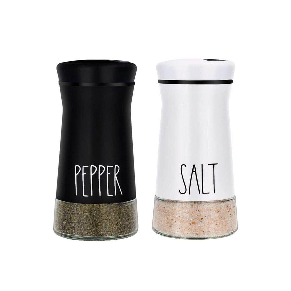 Lynzavix Farmhouse Stainless Steel Salt and Pepper Shakers Set