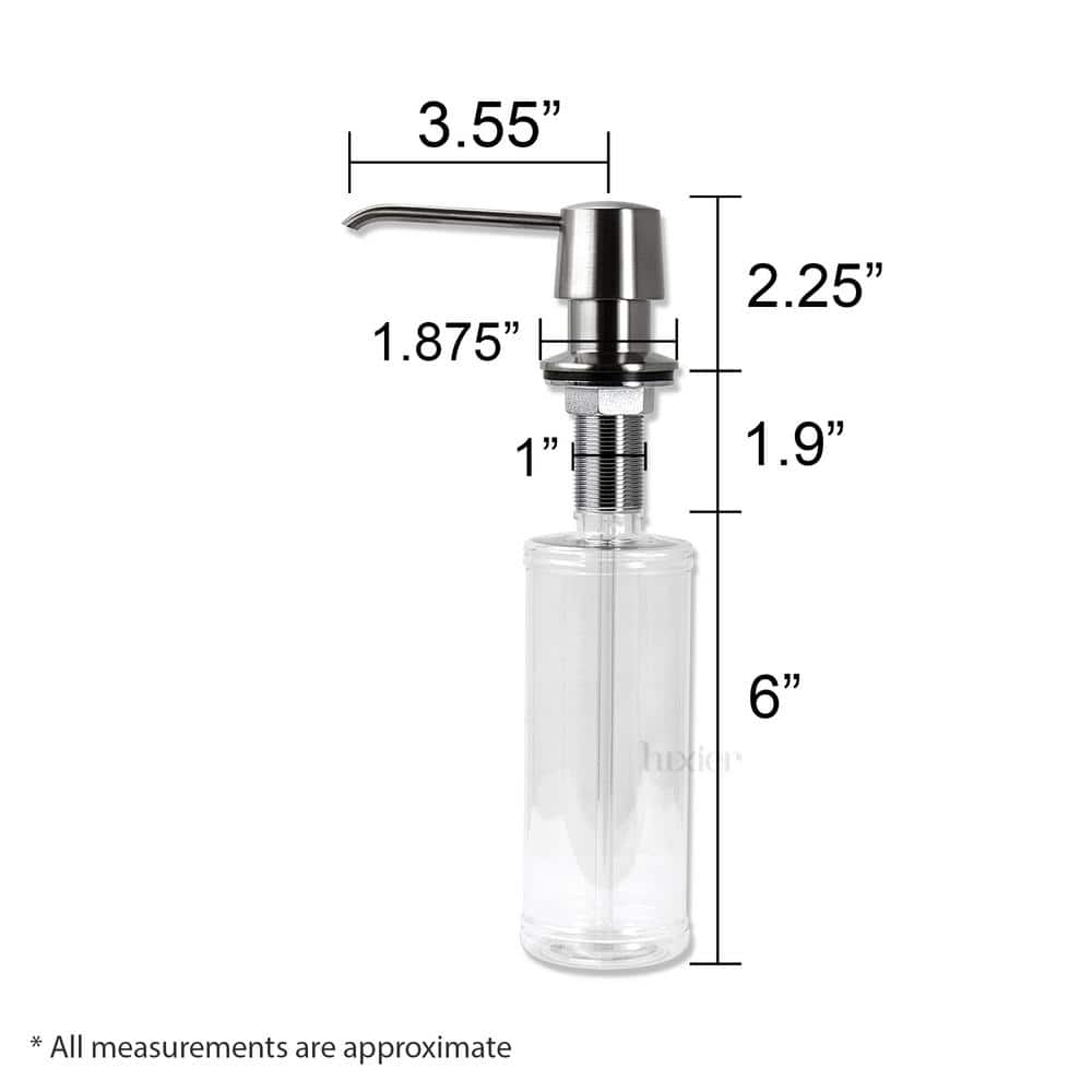 Brushed Nickel Countertop Deck-Mount Soap and Lotion Dispenser