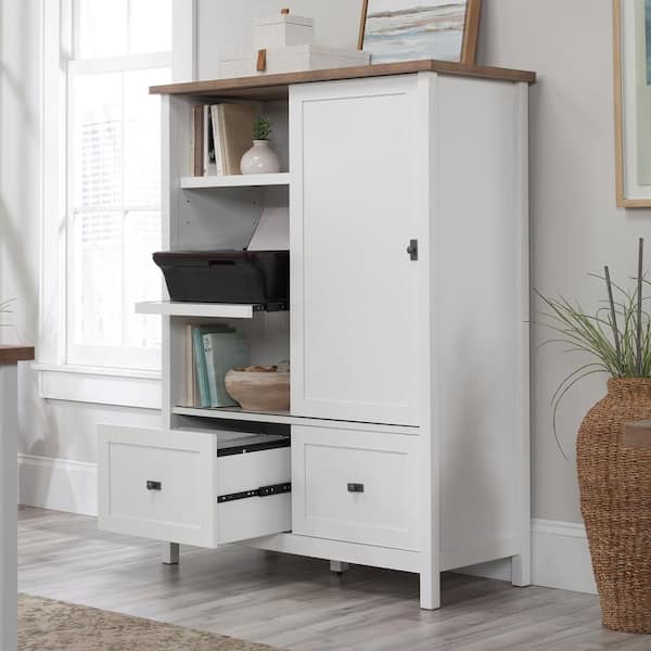 Sauder Cottage Road Tall Wood Storage Cabinet in Soft white, 1 - Smith's  Food and Drug