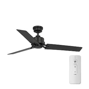 Stance 52 in. Indoor/Outdoor Matte Black Ceiling Fan with Remote Control