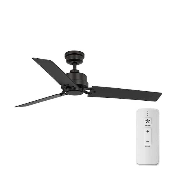 Hampton Bay Stance 52 in. Indoor/Outdoor Matte Black Ceiling Fan with Remote Control