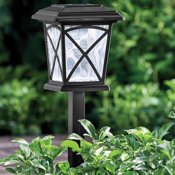 Bay 15 Lumens Matte Gunmetal Solar Integrated Path Light; Weather/Water/Rust Resistant 62000 - The Home Depot