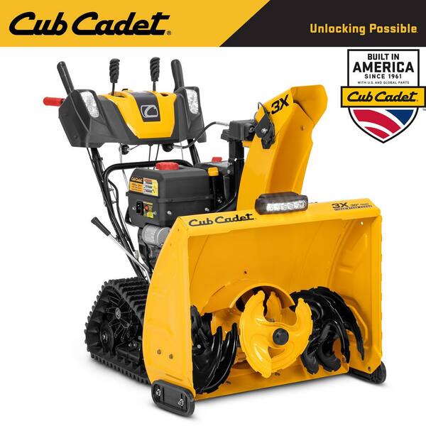 Cub Cadet 3X 30 in. 420 cc Track Drive Three-Stage Snow Blower with Electric Start Gas Steel Chute Power Steering Heated Grips
