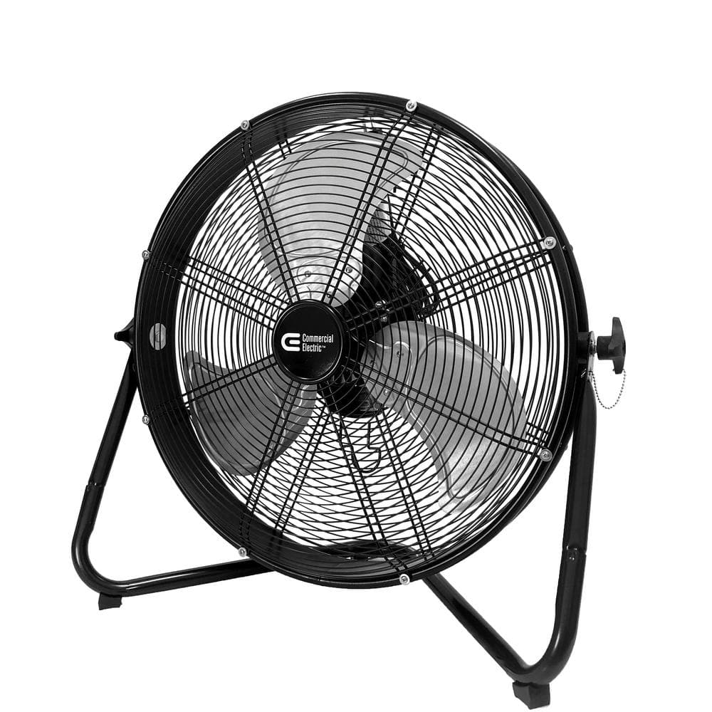 Commercial Electric 20 in. 3-Speed Velocity Shroud Floor Fan SFD1-500B-3 - The Home Depot