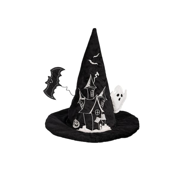 Witch Hat LED Fabric Table Decor, 13.75"H