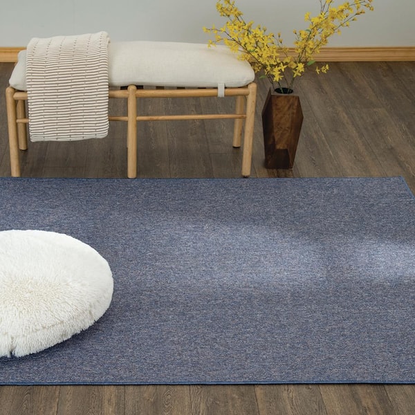 Blue 5 ft. x 7 ft. Striped Area Rug