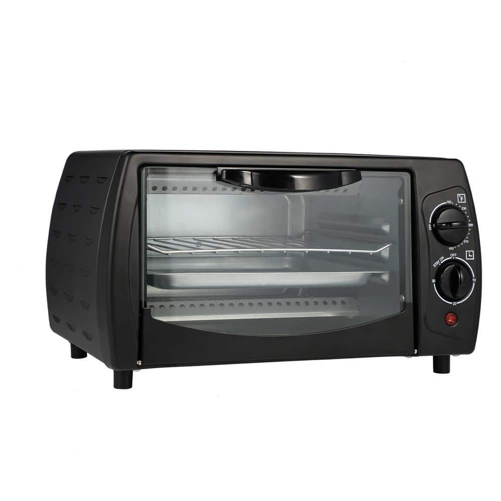  BLACK+DECKER 4-Slice Toaster Oven, Even Toast Technology, Fits  a 9 Pizza, Black: Home & Kitchen