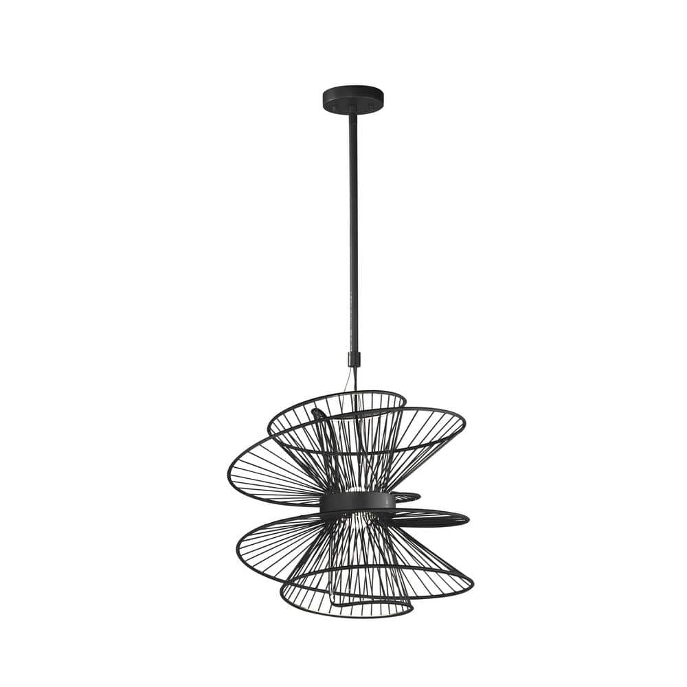 Zeta Medium 2-Light Black LED Pendant Light price history on PriceWatchPro