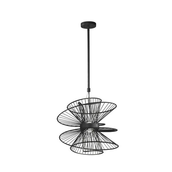 Zeta Medium 2-Light Black LED Pendant Light