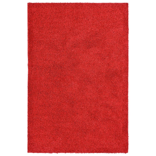 Garland Rug Skyline Shag Chili Red 4 ft. x 6 ft. Area Rug