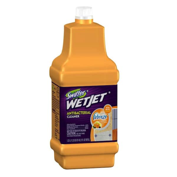 Swiffer WetJet 42 oz. Antibacterial Floor Cleaner Refill with Febreze Citrus and Light Scent