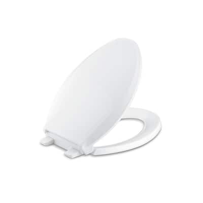 Cachet Antimicrobial Elongated Closed Front Toilet Seat in White
