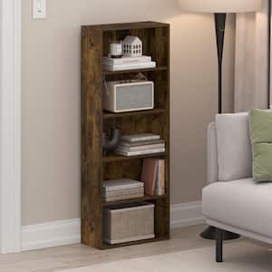 Furinno Basic 43.66 in. Tall Espresso Wood 5-Shelf Bookcase