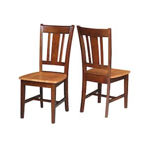 San Remo Cinnamon and Espresso Wood Dining Chair (Set of 2)