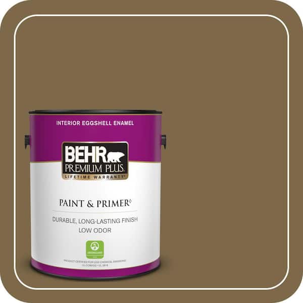 BEHR PREMIUM PLUS 1 gal. #320F-7 Fig Eggshell Enamel Low Odor Interior Paint & Primer